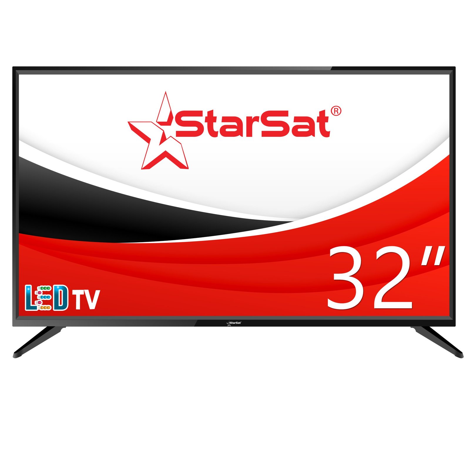 The StarSat 32″ HD Ready LED TV features a slim, narrow bezel for immersive viewing. With 2xHDMI ports, 2xUSB ports, AV, and PC input, it caters to diverse entertainment needs. Eco-friendly and lightweight (4.5kg net), it’s designed for energy efficiency and easy installation.